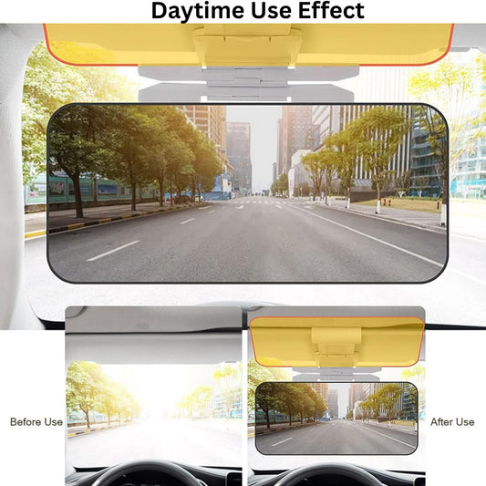Day & Night Car Anti-Glare Sun Visor | Night Driving & Sun Protection Glasses for Cars