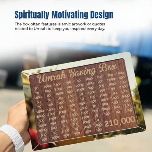 Umrah Saving Box in Pakistan – Wooden Donation & Charity Money Box